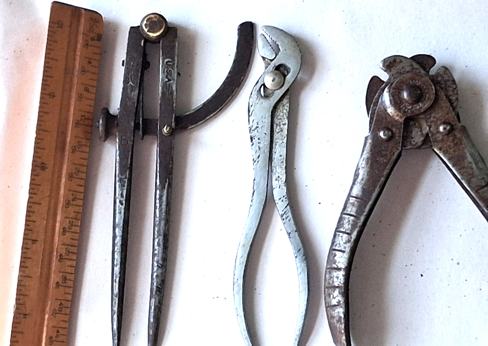 VTG 4-1/2″ USA Tools Adjustable Slipjoint Pliers Dividers Stripper Scissor Snips