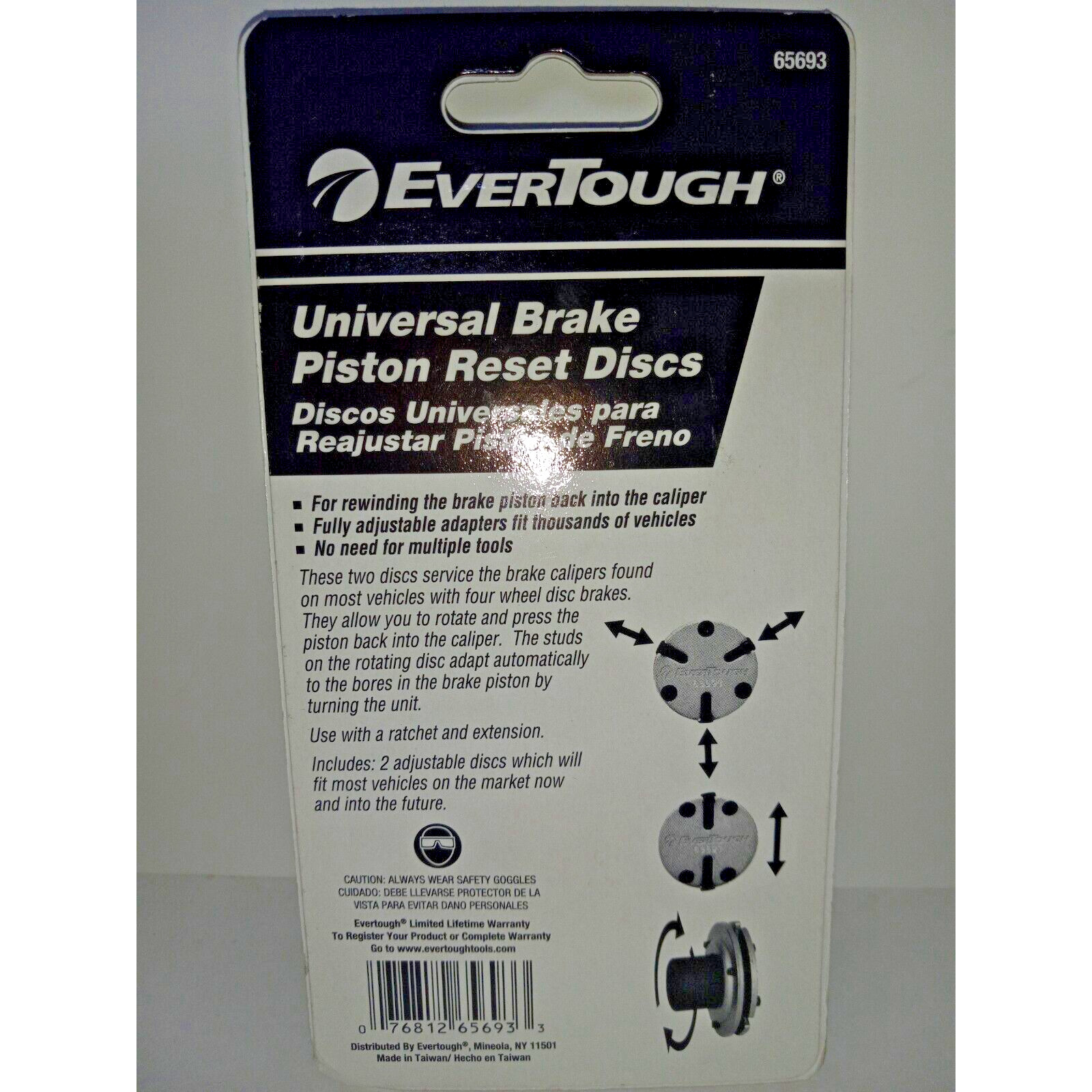 EverTough #65693 Universal Brake Piston Reset Discs – Automotive Tool