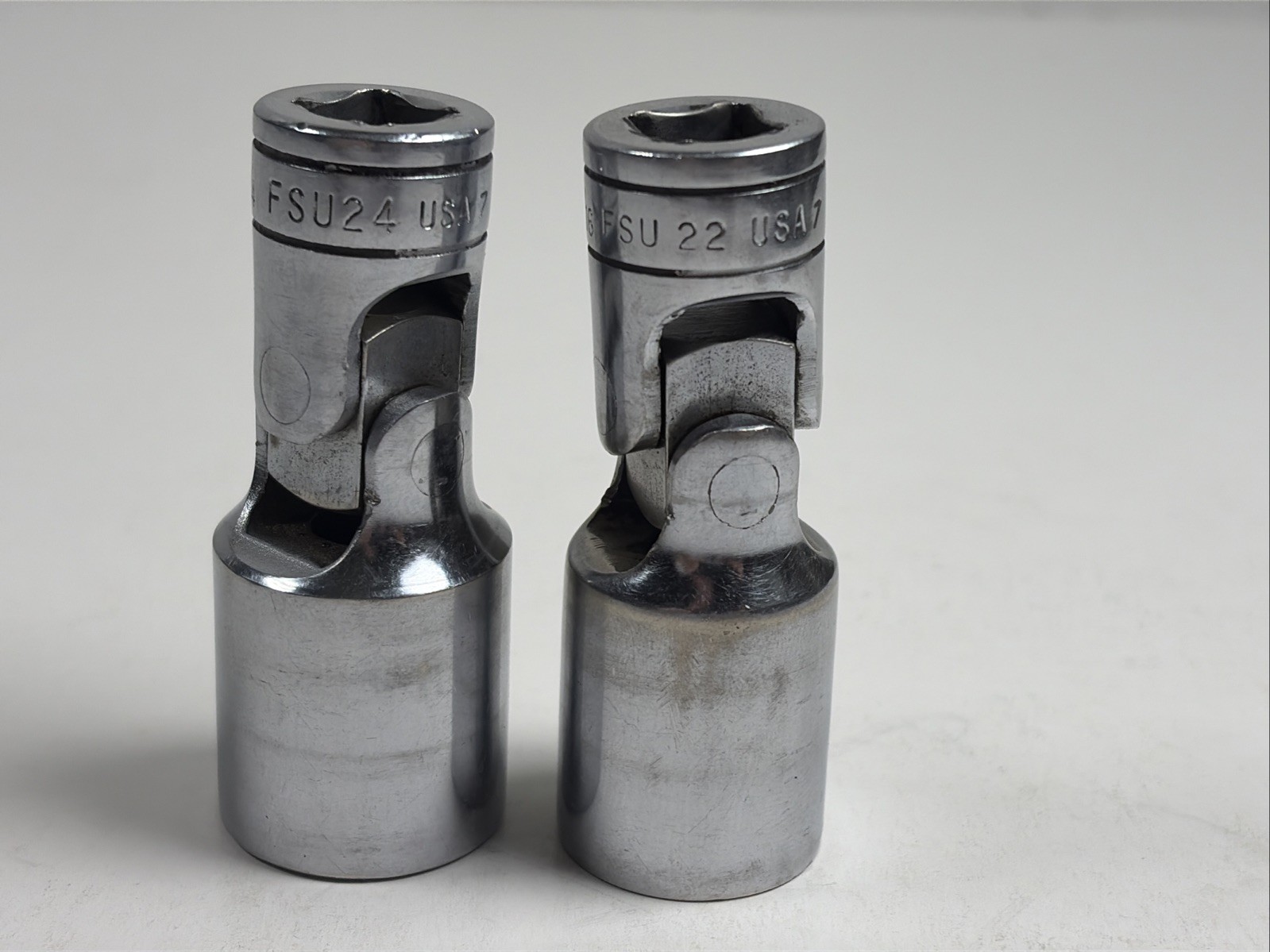 Snap-on FS24 & FS 22 Swivel Sockets 3/8″ Drive 6 Pt Universal Chrome