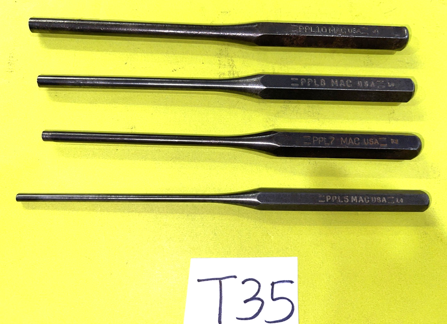 MAC TOOLS 4 PIECE LONG PIN PUNCH 5/32-5/16 SET FREE SHIPPING IN THE US