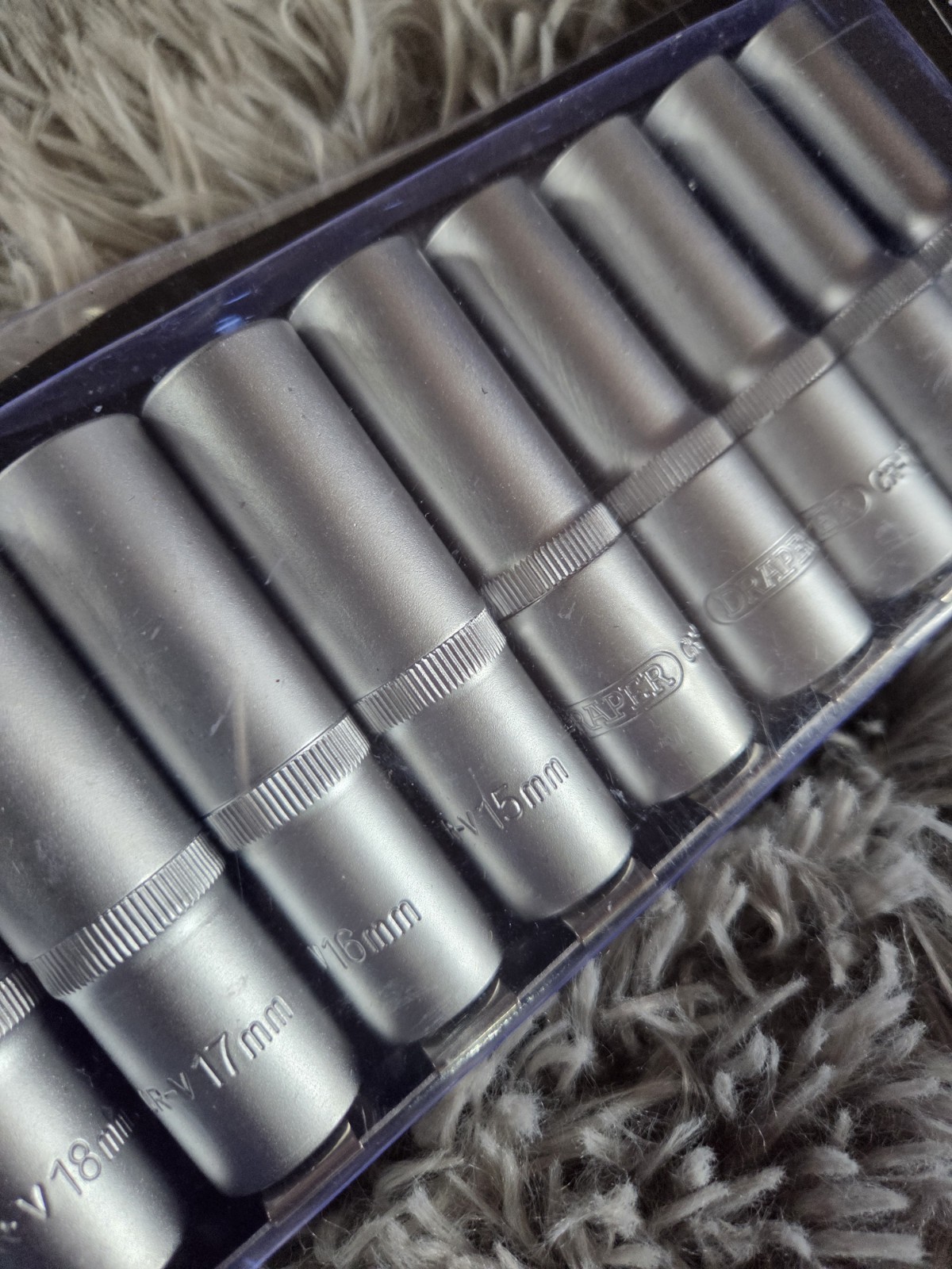 Draper 12 Piece Socket Set 1/2″ SQ DR 10 11 12 13 14 15 16 17 18 19 22 24mm
