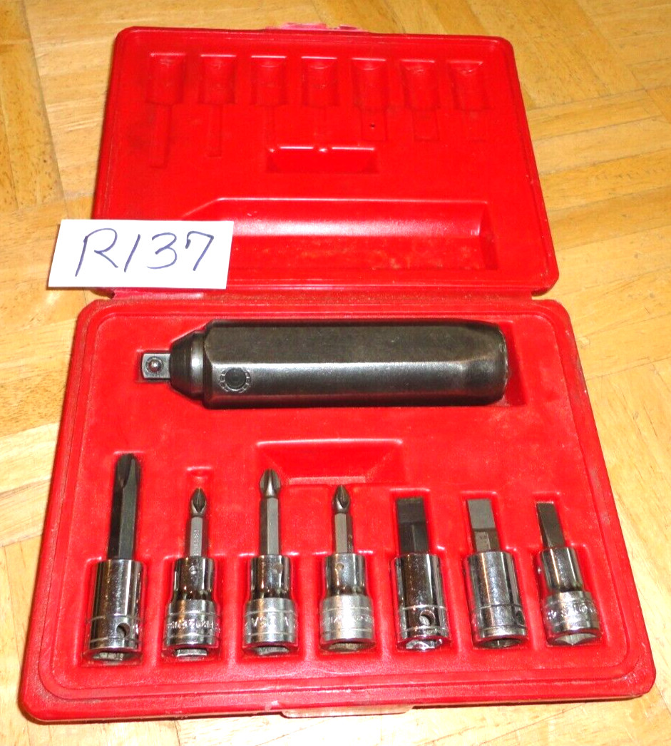 SNAP-ON TOOLS 8 PIECE 3/8 DRIVE IMPACT DRIVER SET 208EPIT