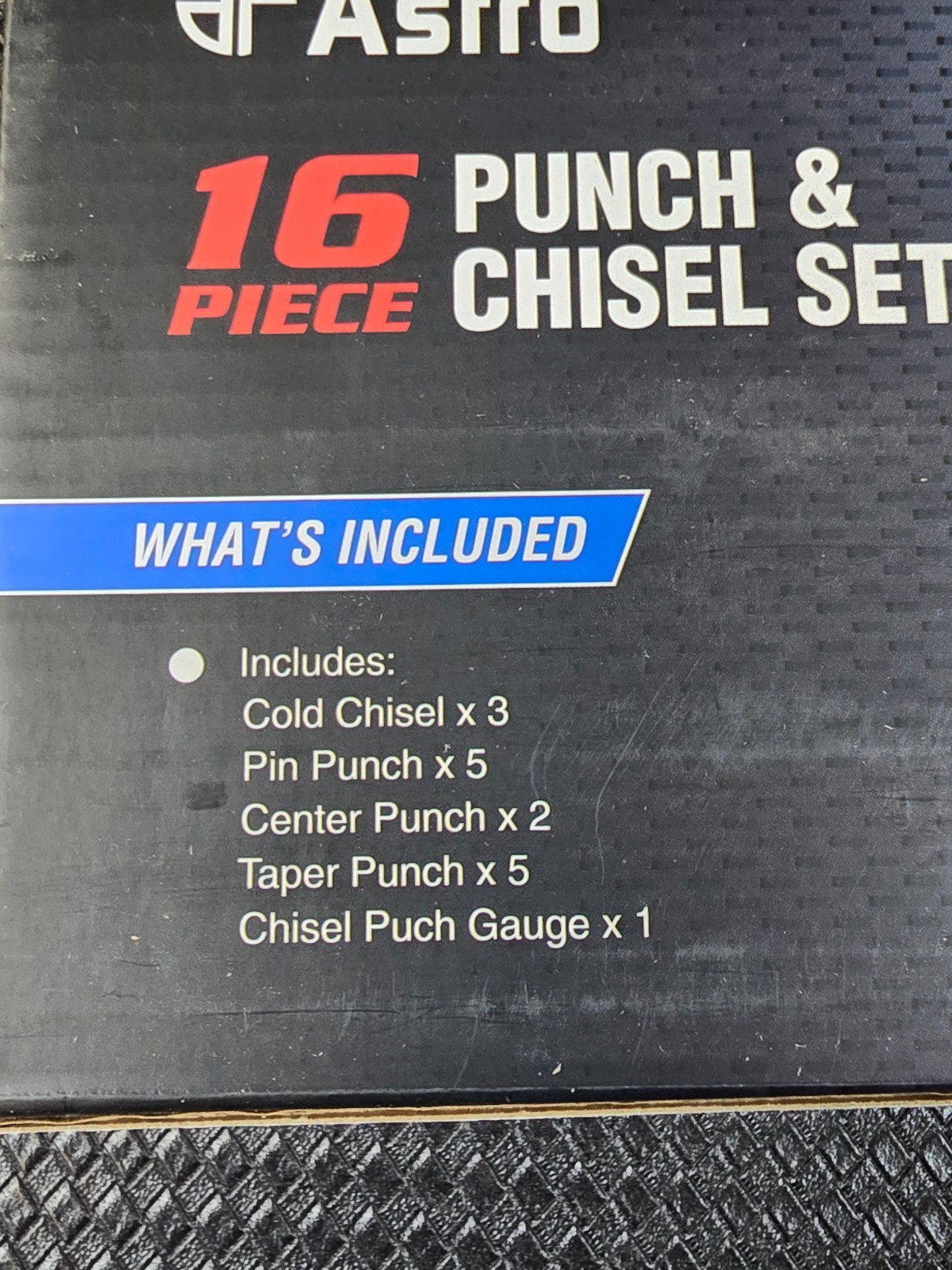 Astro Pneumatic 1600 16 Pc Punch & Chisel Set