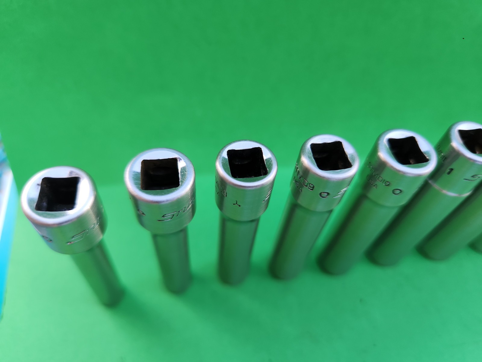 10 Snap-on 110STMDY Deep Socket Set 1/4″ Drive SAE 3/16 – 9/16 STMD6-STMD18 A3