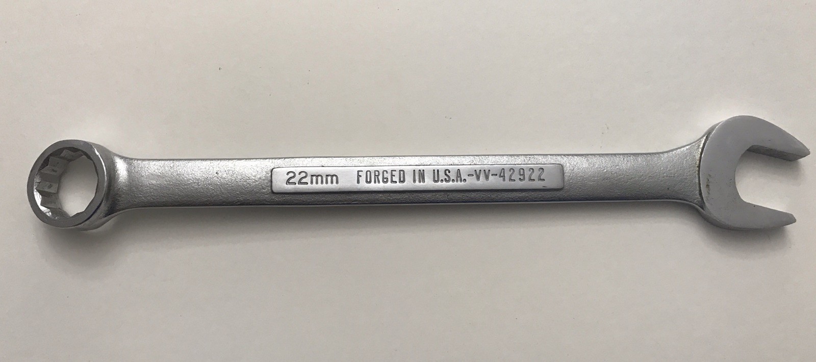 CRAFTSMAN 22mm Combination Wrench 12-Point Box Open End Chrome VV 42922