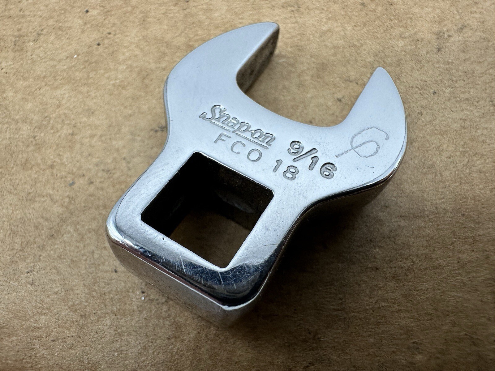 Snap On FCO18 – 3/8″ Drive 9 /16″ Open End Crowfoot Wrench Ships Free