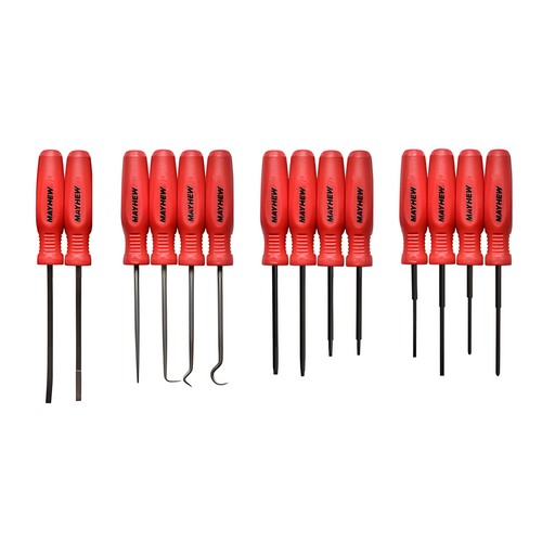 Mayhew Micro Hand tool Set, Pry Bars Picks Hooks & Micro Screwdrivers, 14 Pieces