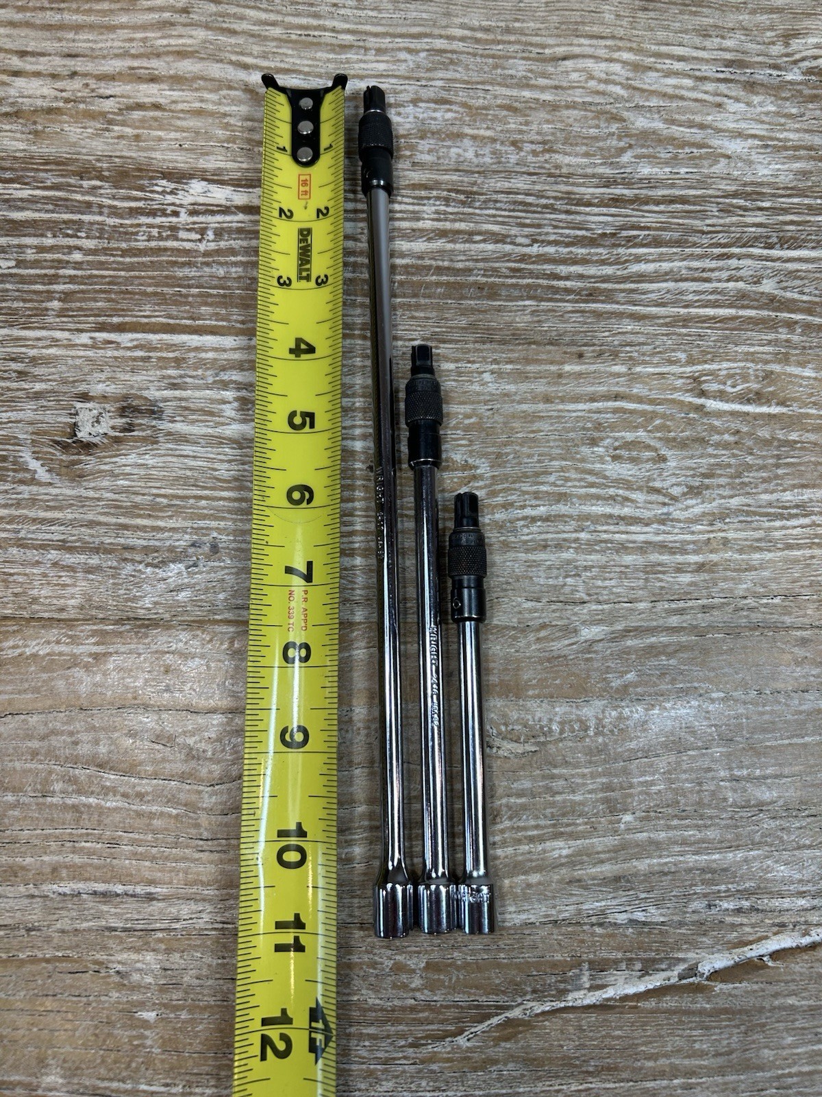 Wright 3 Pc. 1/4” Drive Locking Extension Set – – 5” 7” 11” FREE SHIP