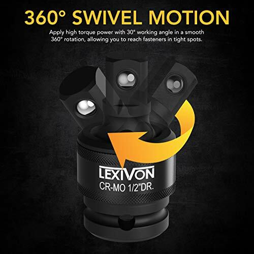 3 Universal Joint Ball Socket Swivel 1/4 3/8 1/2 Tools Impact Drive Sockets Set