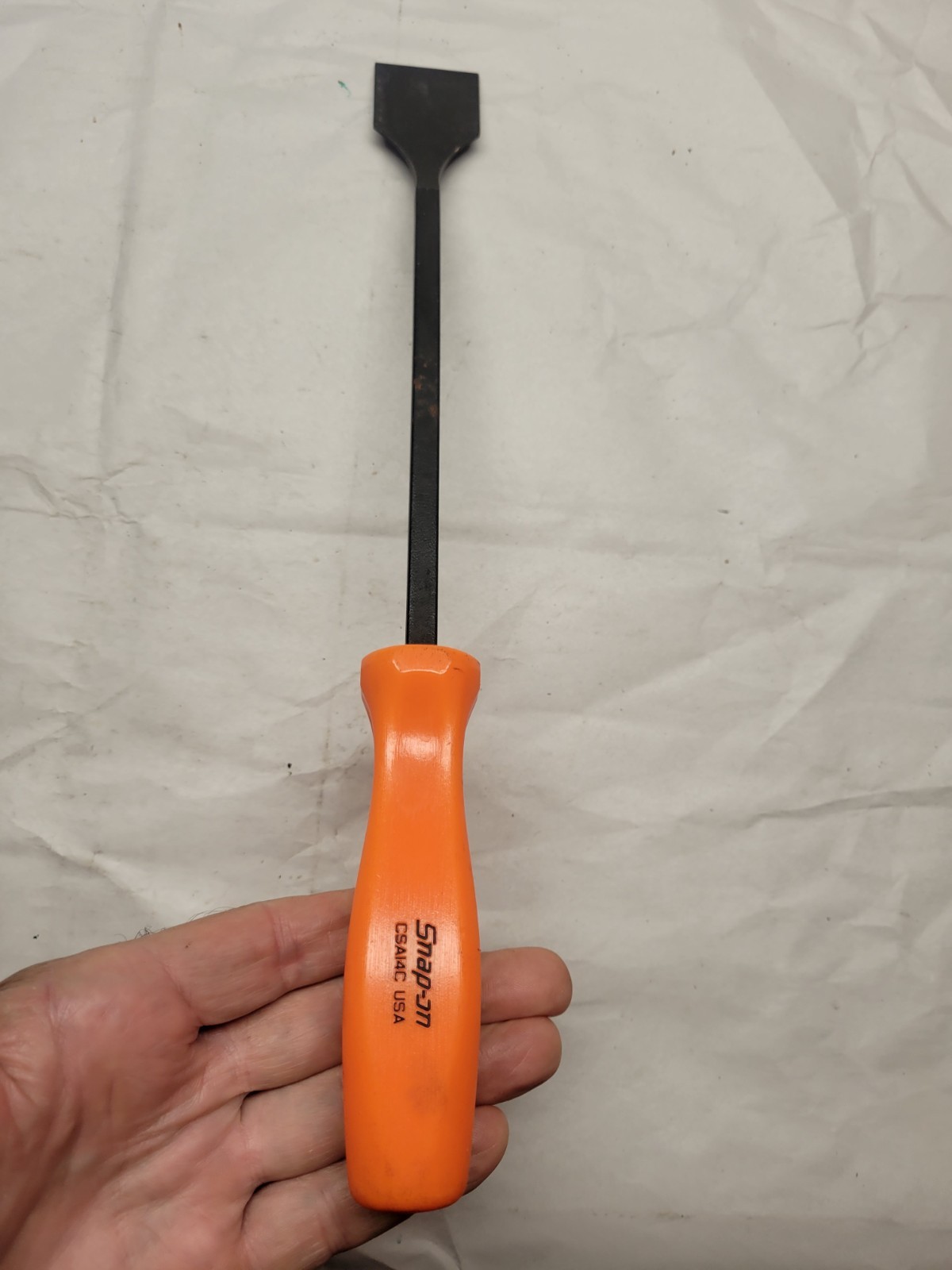 For Snap-on Tools NEW ORANGE 14″ Hard Handle Rigid Carbon Scraper CSA14CO VGC