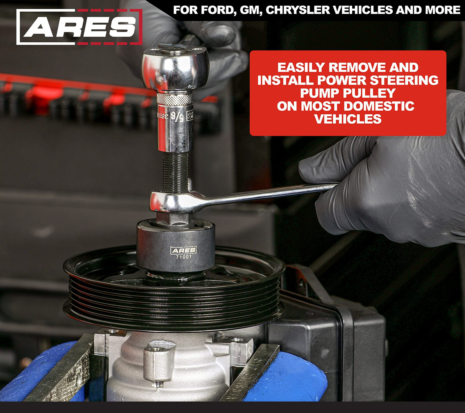 ARES 71001 – Power Steering Pump Pulley Service Set