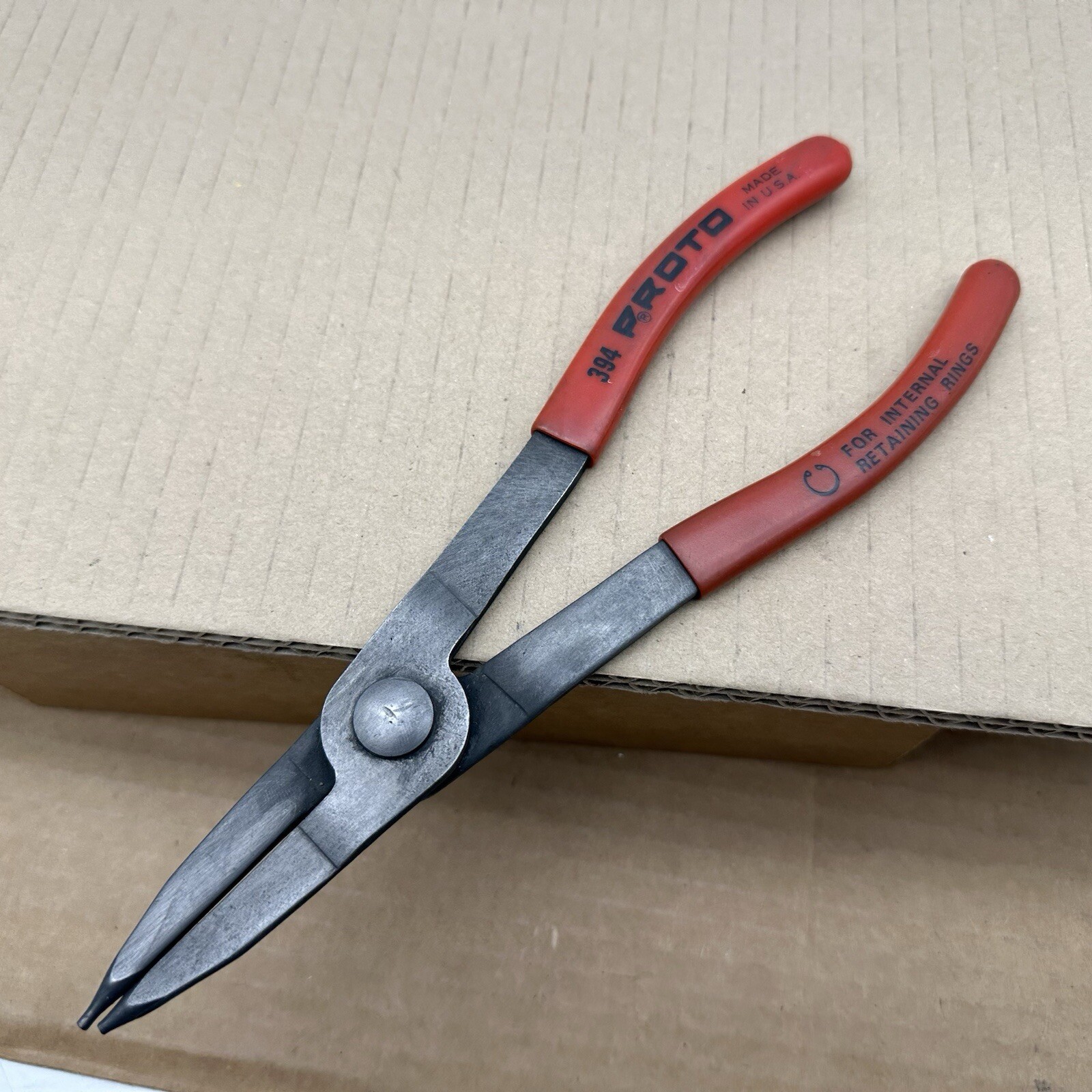 Proto 394 Internal Retaining Ring Pliers – 9 Inch Red Vintage Made In USA *READ
