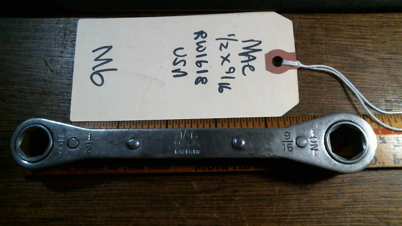 LOT M6 Mac Tools SAE 1/2″ X 9/16″ Ratcheting Wrench RW1618