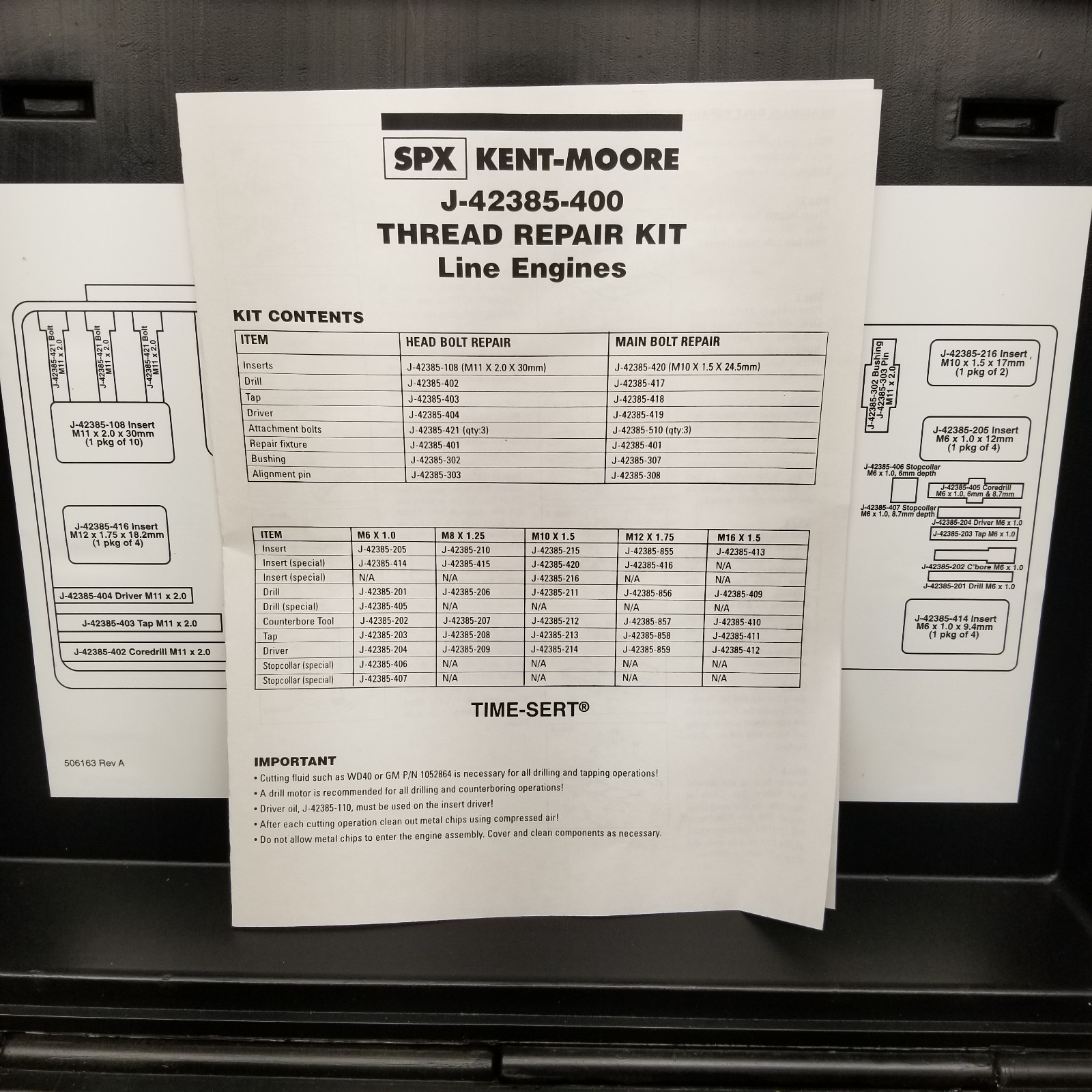 Kent Moore J-42385-400 Inline Engine Thread Repair Kit Time-Sert Tool Kit (SPX)