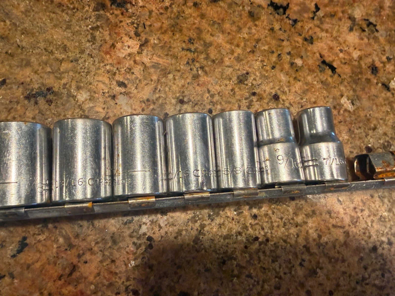 Craftsman 9 Piece 3/8 Drive 12 Point SAE Socket Set Shallow
