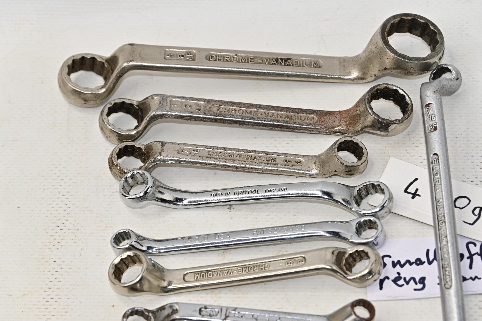 Vintage AF Offset Ring Spanners x 10 AF sizes as photos