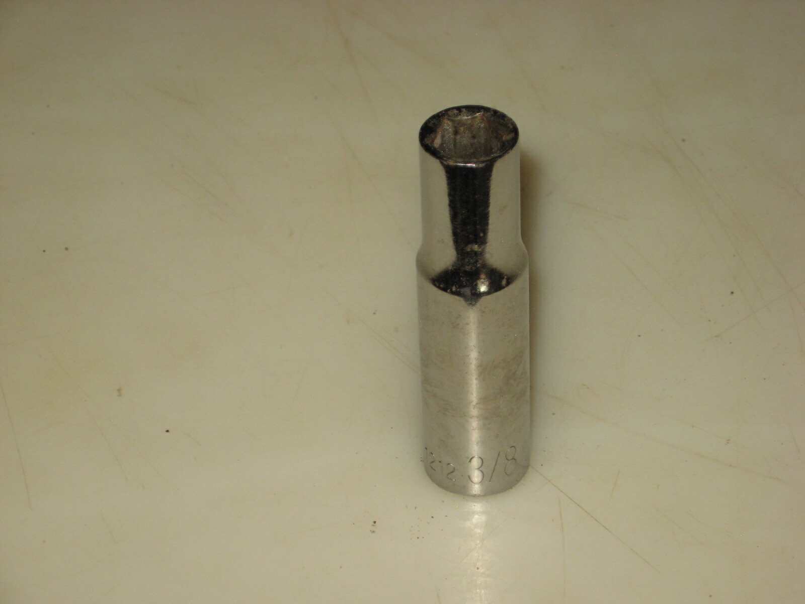 NEW 3/8″-dr 3/8″ DEEP SOCKET, 6-pt, POLISHED CHROME, USA, KD # 521212