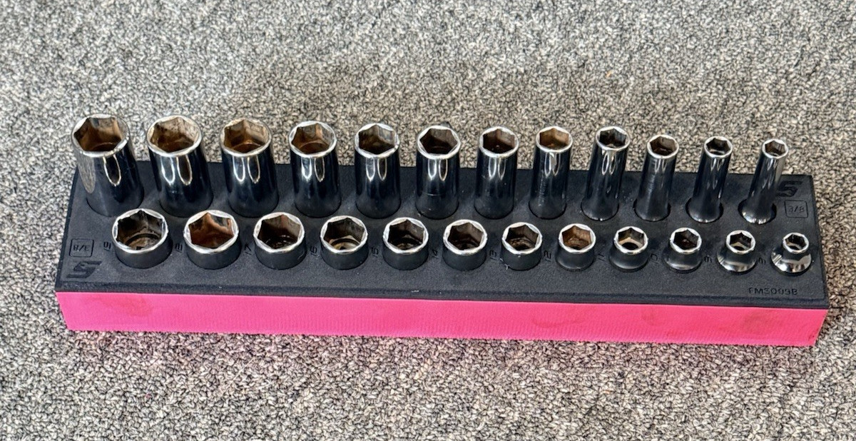 SNAP ON SFSM 19mm-8mm DEEP 19mm-7mm SHALLOW 24pc 3/8″ SOCKET SET
