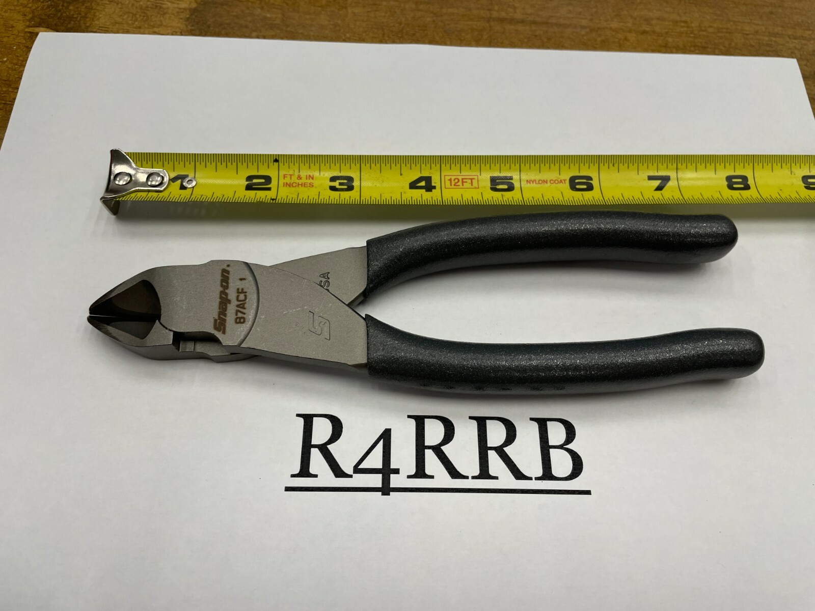 Snap-On Tools USA NEW DARK TITANIUM Vinyl Grip 7″ Diagonal Cutter Pliers 87ACFDT