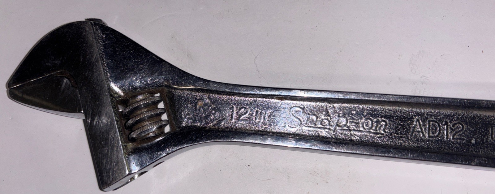 Snap-On AD12 12″ Chrome Adj Wrench USA Hand Tool New Chrome Free Safe Ship