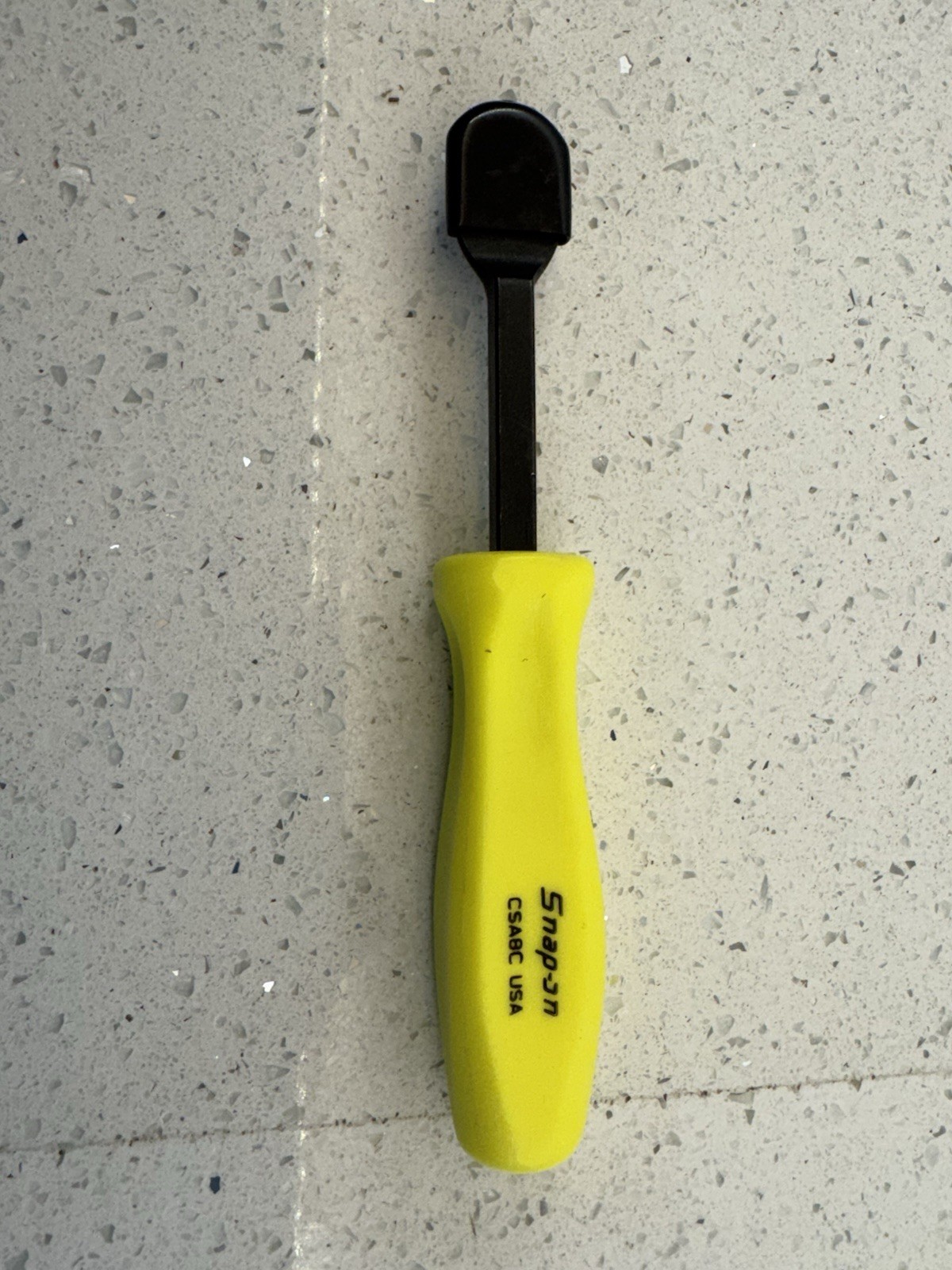 Snap-on Tools USA NEW Hi Viz Yellow Hard Handle 8″ Rigid Carbon Scraper CSA8C