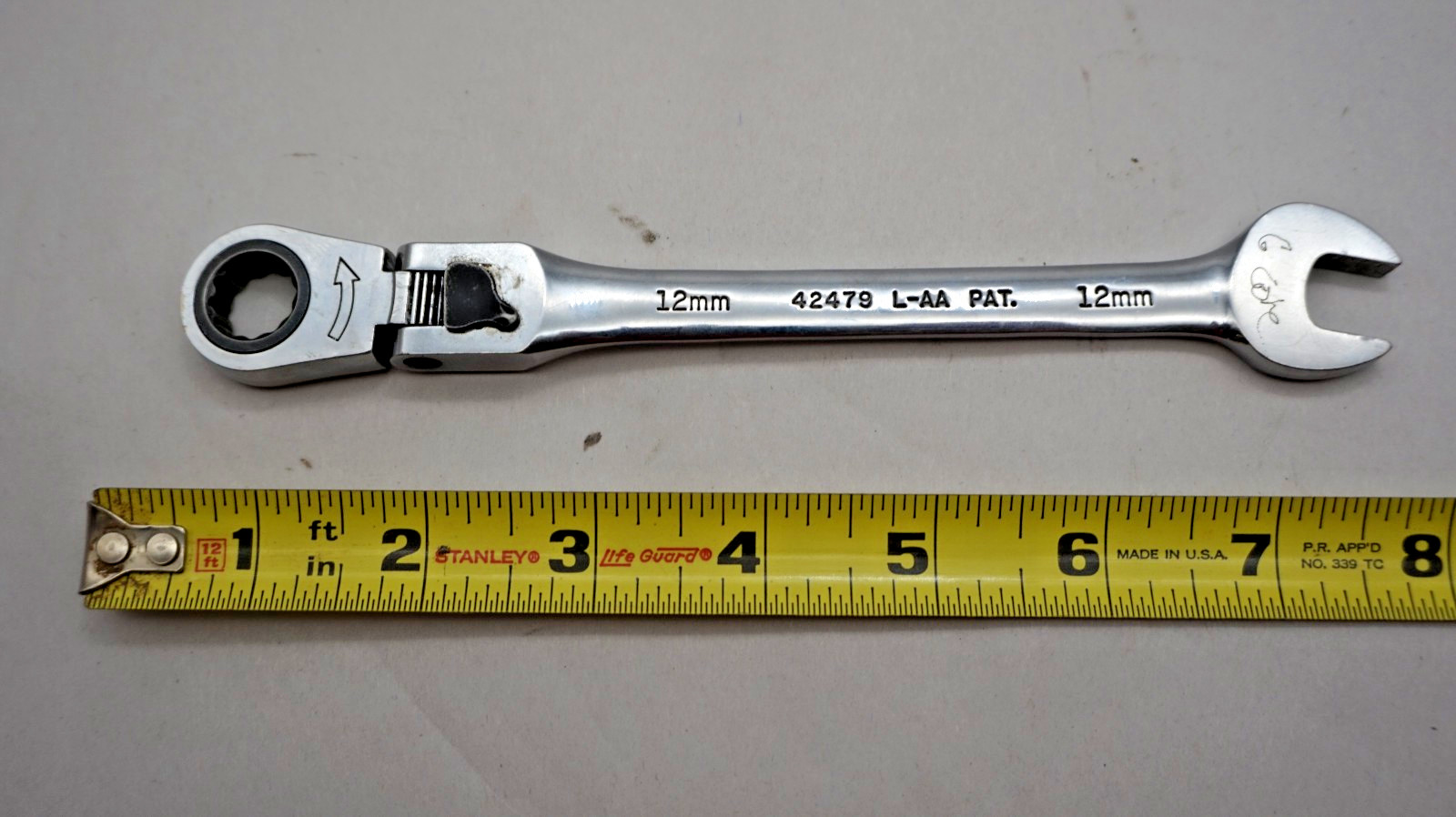 Craftsman USA 12mm Ratcheting Flex Head Combination Wrench 42479-L-AA free ship