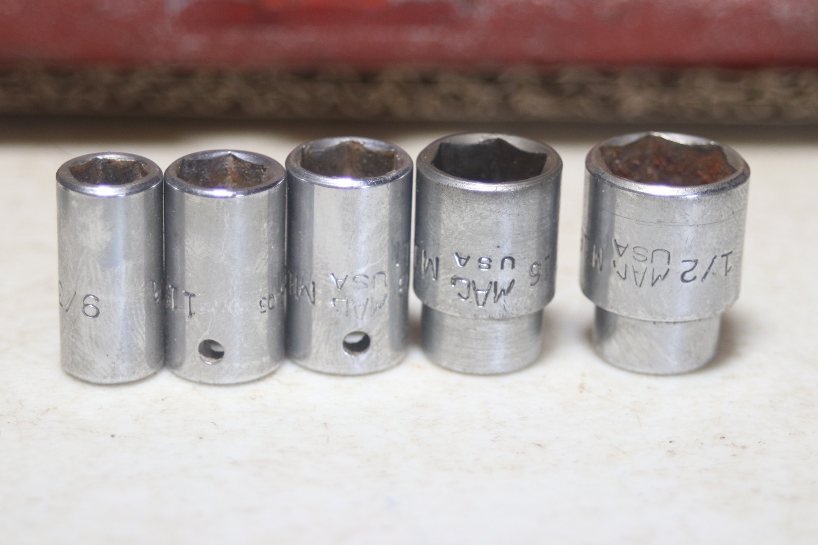 MAC Tools 1/4 Inch Socket Lot with Box