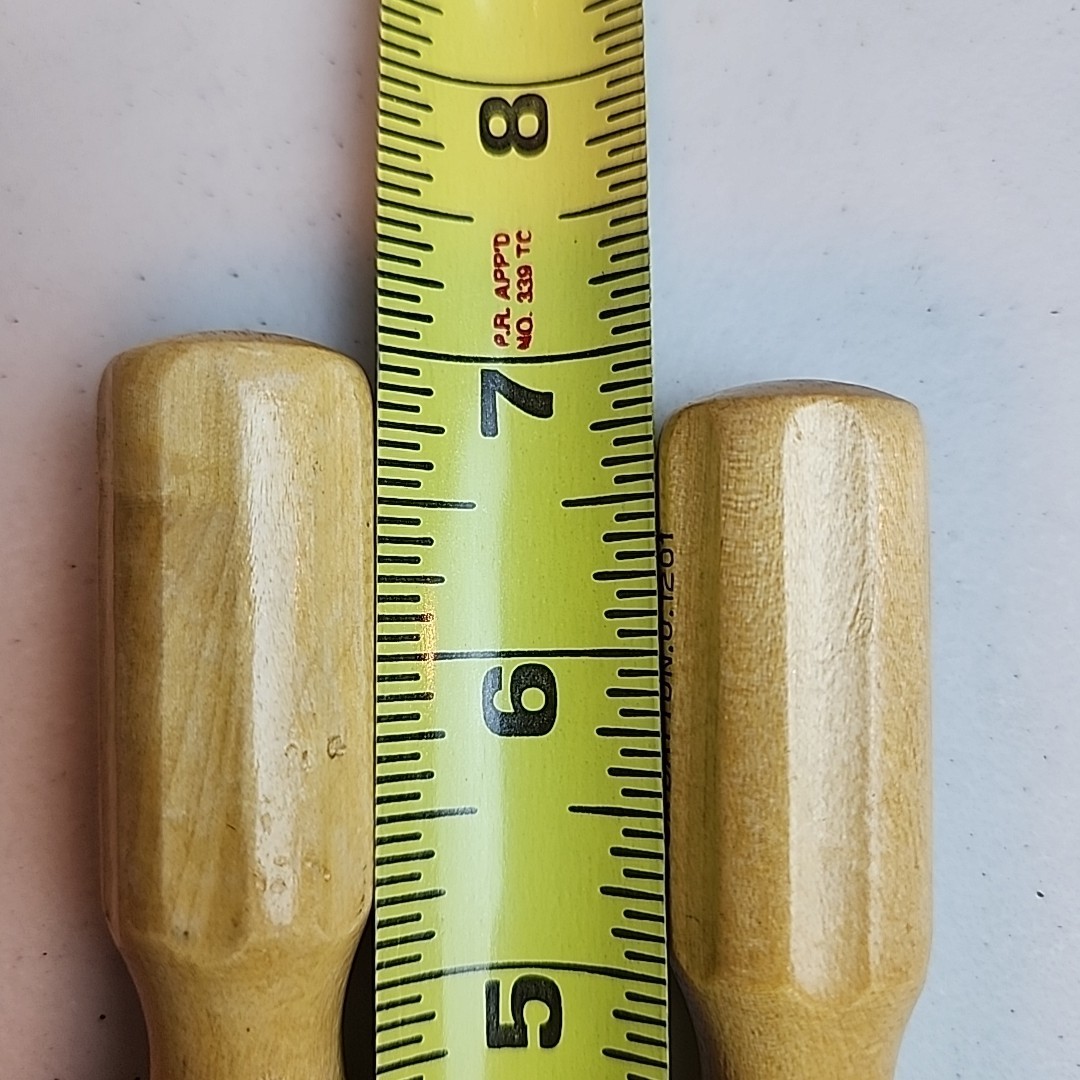 x2 Apex Dayton 1201 Phillips Screwdrivers Wood Handle Super USA Made #1 Vintage