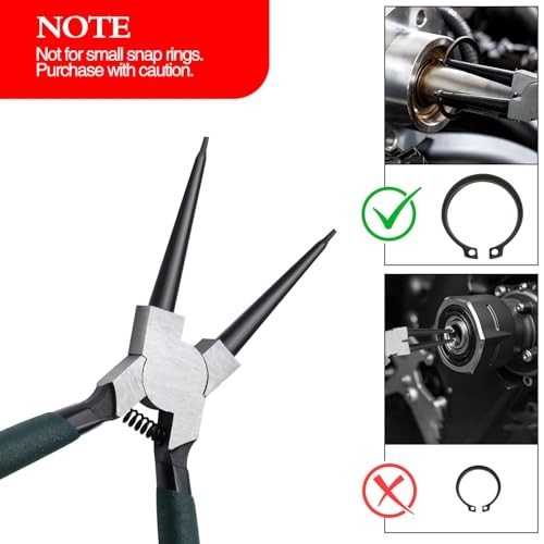4pcs Snap Ring Pliers Set – 7″ Heavy Duty Internal/External Circlip Tool Kit, Pr