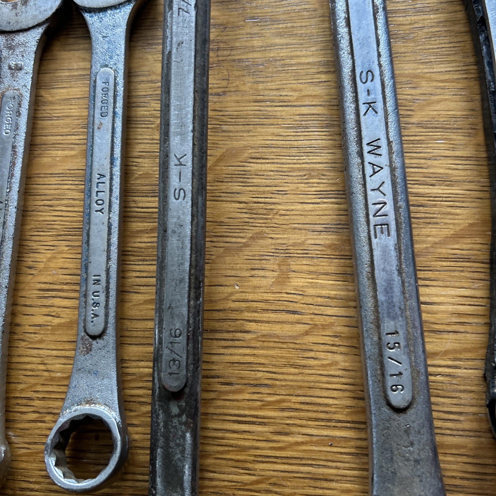 Lot Of 10 Various Sizes , Vintage S-K Wayne & Craftsman Wrenches