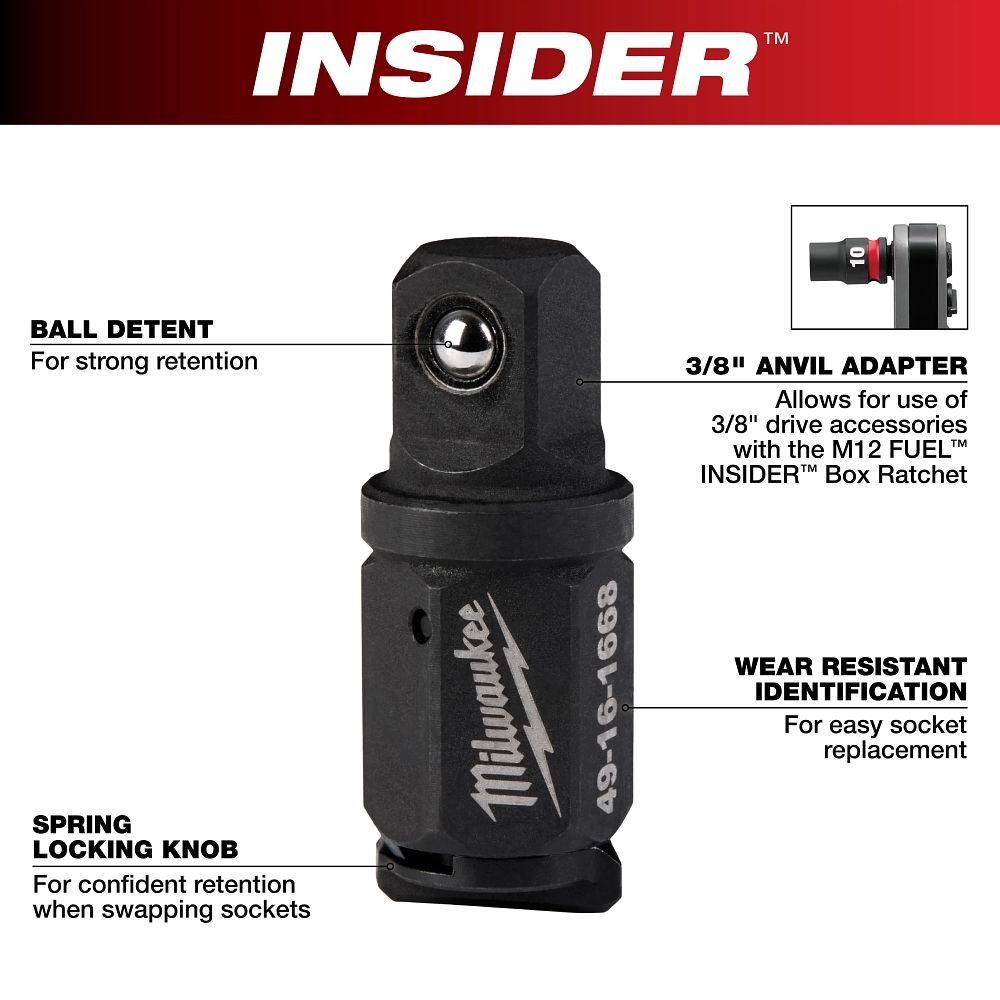 Milwaukee INSIDER Sockets Every Size Available Individual or Kit