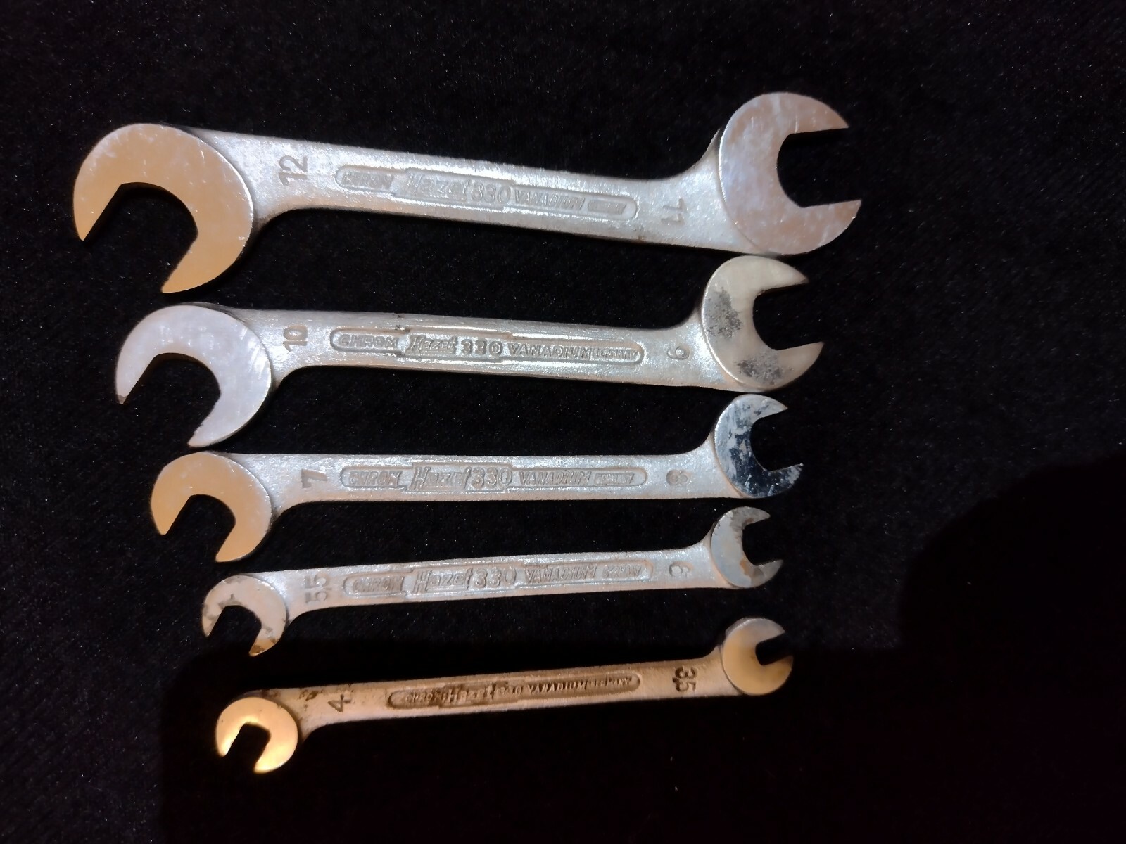 Hazet 330 SPANNER Miniature SIZES; 3.5×4 & 5.5×6 & 7×8 & 9×10 & 11×12 Tool Kit,