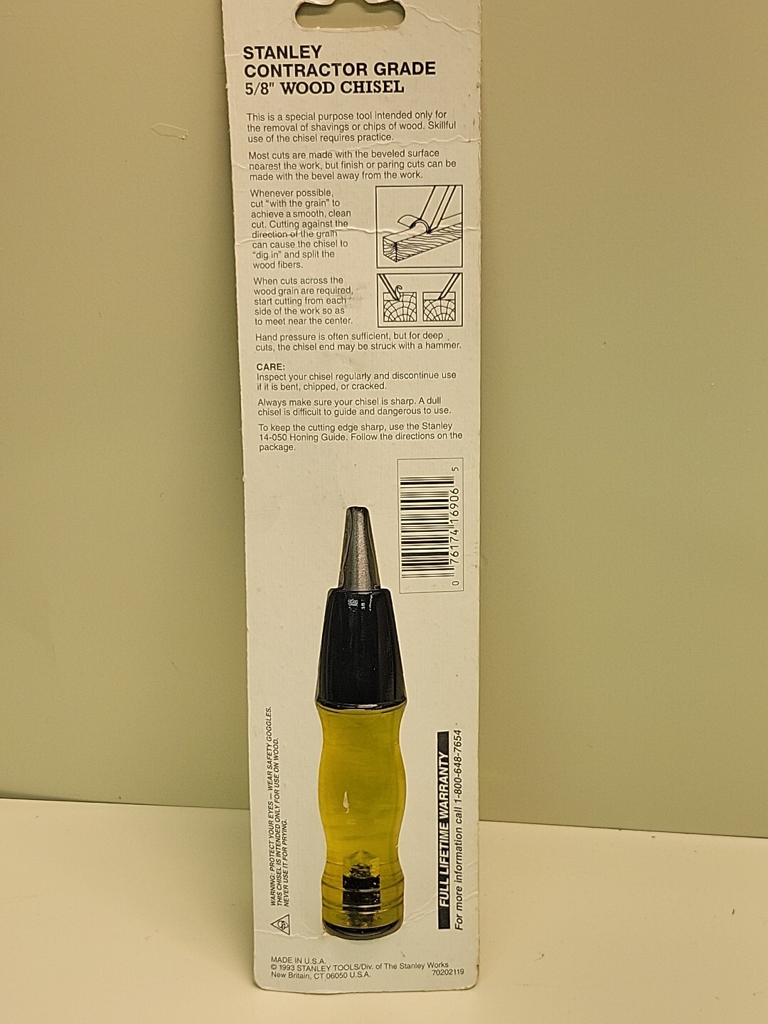 Stanley 5/8″ Wood Chisel Contractor Grade 16-906 New Old Stock USA