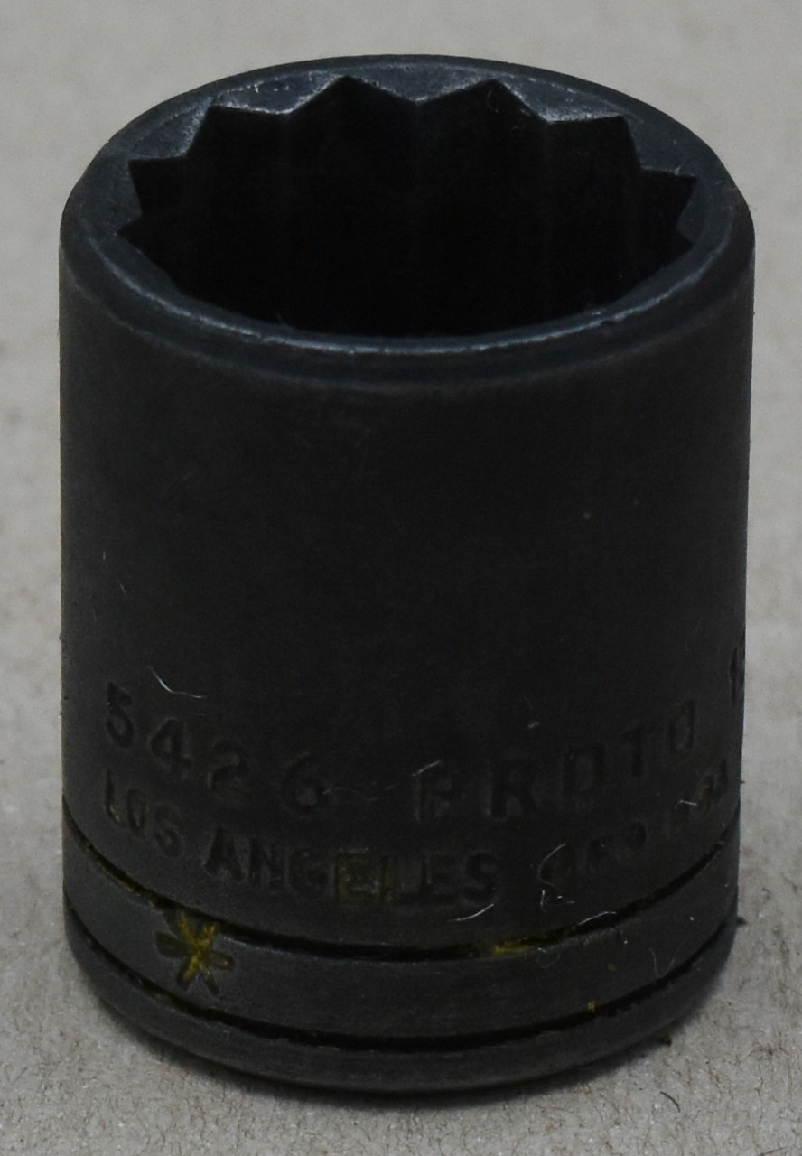 PROTO LOS ANGELES 5426, 13/16″ SAE, 1/2″ DRIVE, 12-POINT, IMPACT SOCKET