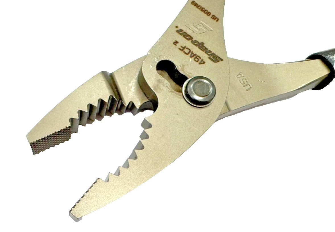 Snap-on Tools DARK TITANIUM Soft Grip 9″ HD Slip Joint Pliers 49ACFDT USA NEW
