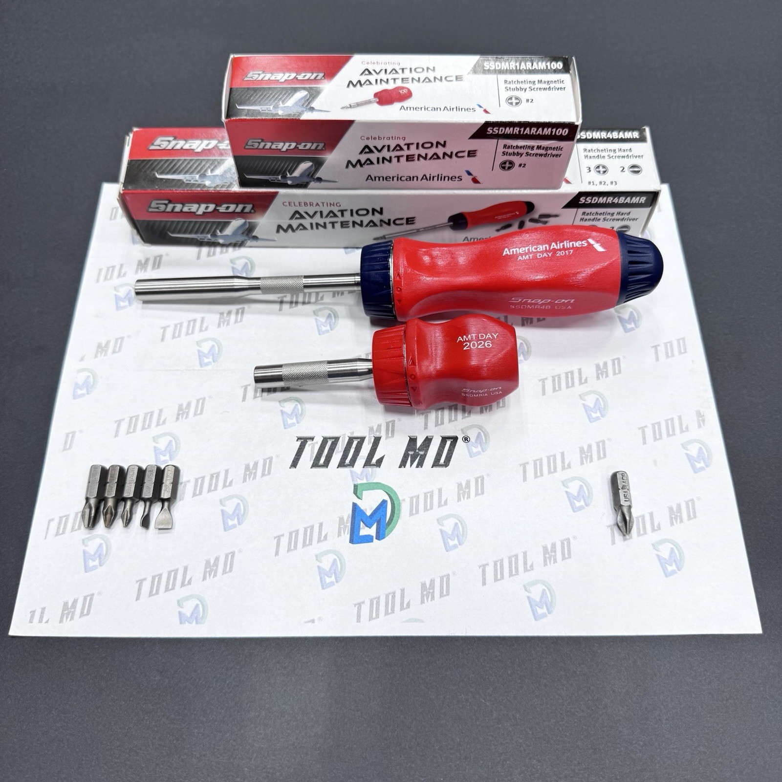 Snap-on Tools Aviation Maintenance Ratcheting Screwdriver Set SSDMR4BAMR