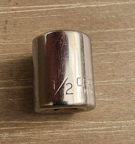 Craftsman USA 1/2″ Socket 6 Point 1/4″ Drive (No Stamped Catalog Number)