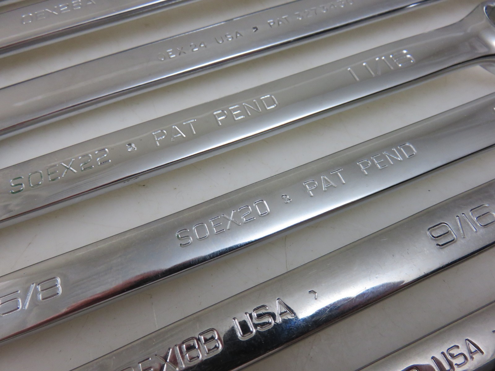 Snap-On OEX & SOEX Series Combination Wrench 11pc Set 3/8″-1″ 12pt *MIXED SET*