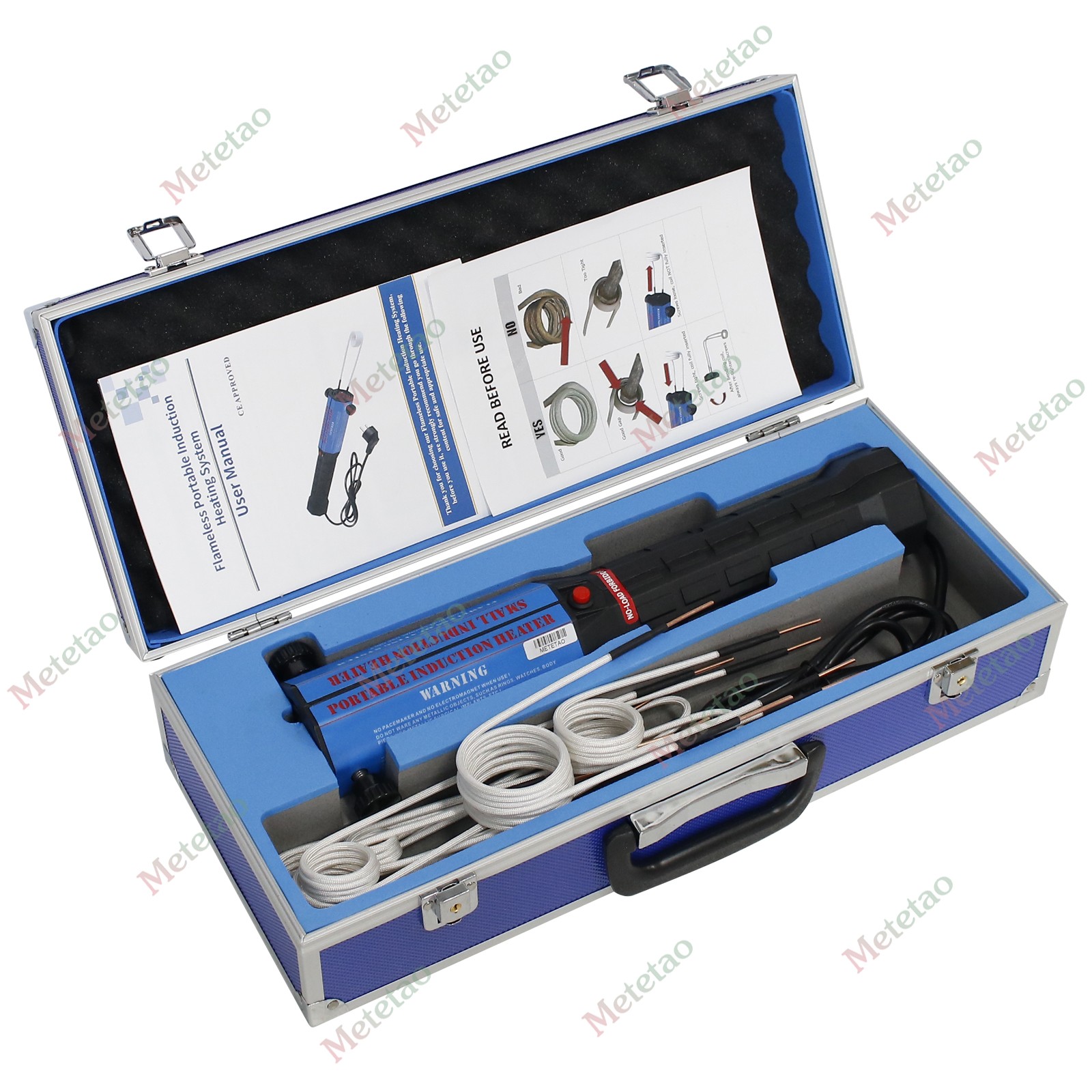 1300W Induction Heater Magnetic Induction Heater Kit 10 Coils Thermal Protection