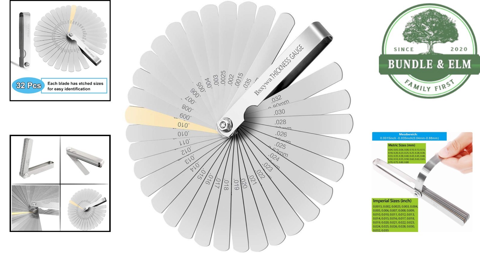 Durable Manganese Steel Feeler Gauge for Various Measurement Applications
