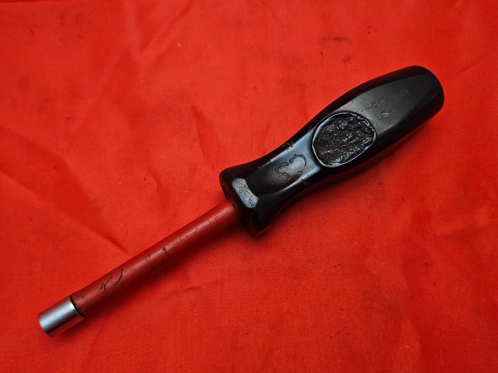 Snap-on New Logo NDD108 1/4″ 6 Point Hollow Shaft Nut Driver Hard Handle USA S5
