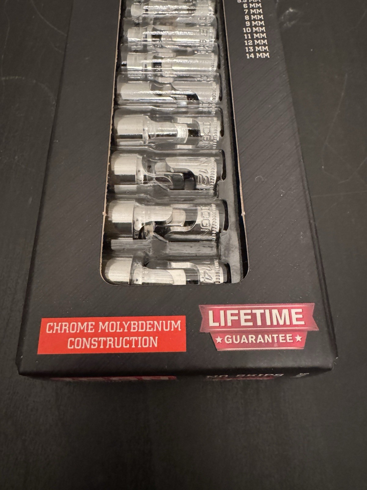 ICON Professional Universal Joint Shallow Socket Set 1/4″ Drive Metric 11 Pieces