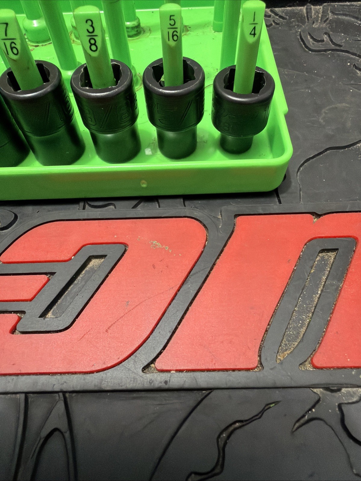 Snap On 3/8 Dr Shallow Impact Socket Set 13pc 1/4-1” 6pt Nice TRAY NOT INCLUDED!
