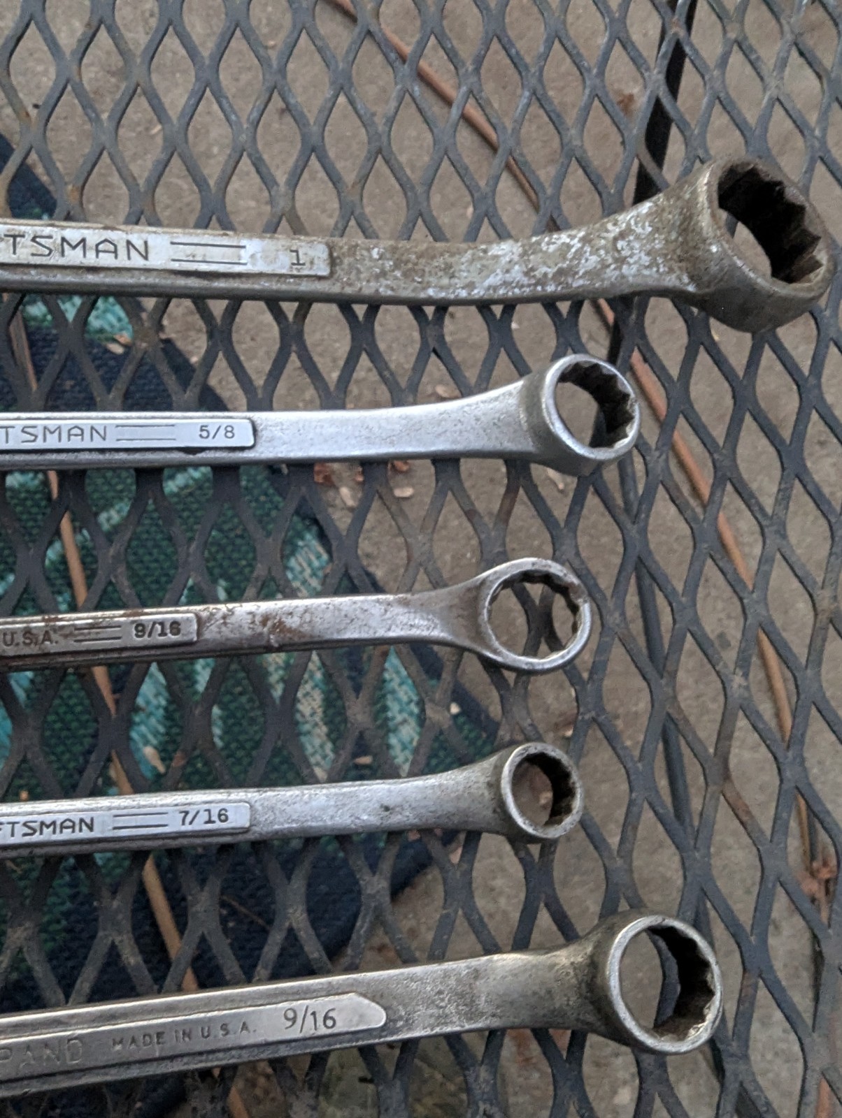 Set of 4 Craftsman & 1 Herbrand Box Wrenches SAE