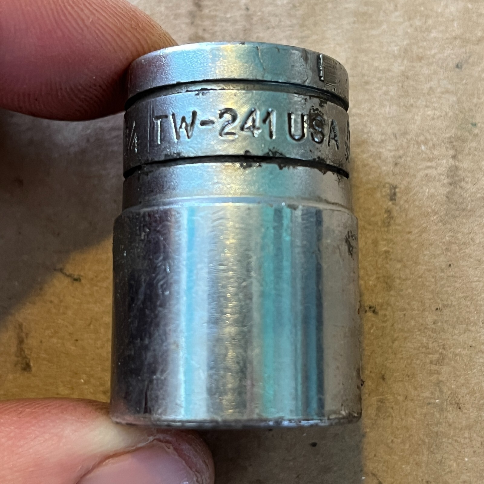 Snap-on Vintage 1/2″ Drive SAE 3/4″ Shallow 6-Point Socket TW-241