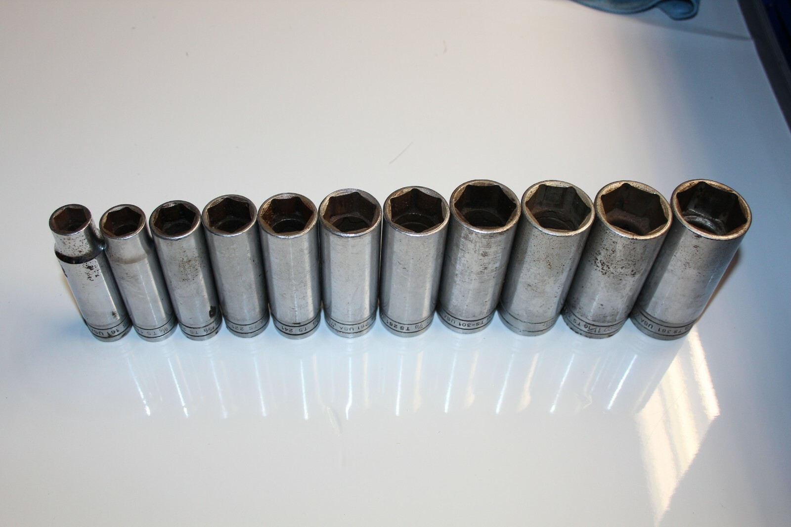 SNAP-ON TOOLS 1/2″ Drive 6-Point SAE Deep Socket Set (1/2″-1-1/8″) 11pc USA