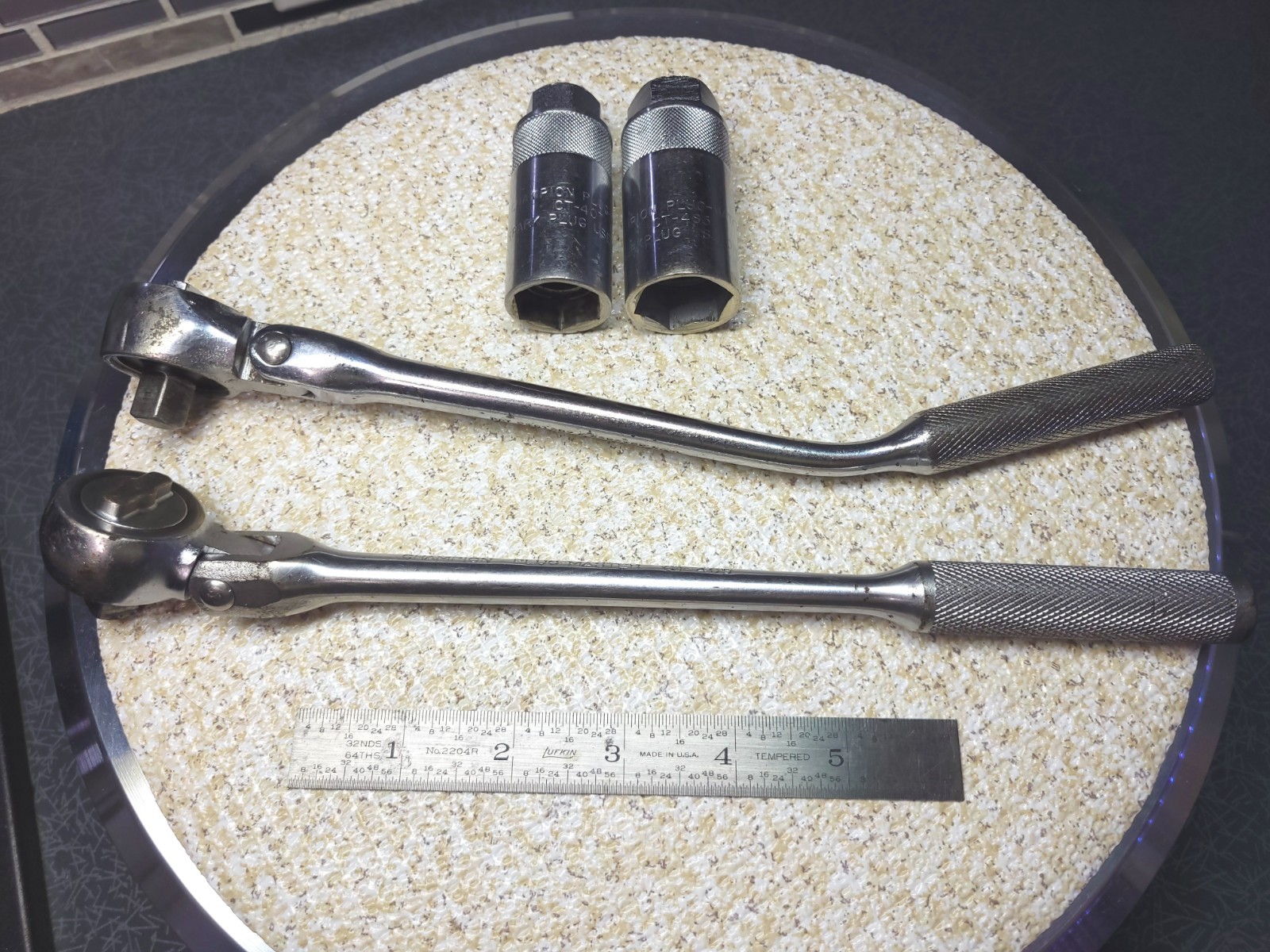 Two Champion Plug Master Ratchets CT405 & CT451 USA 🇺🇸 3/8 Dr Nice!