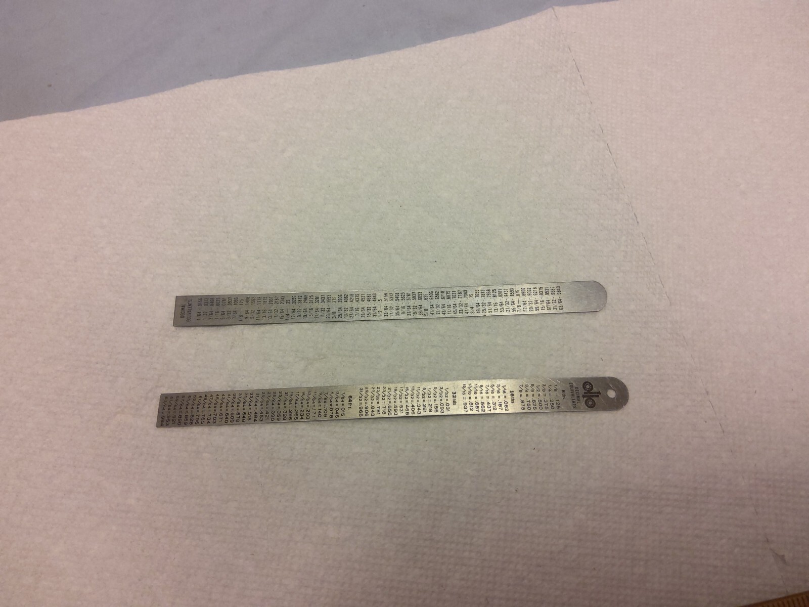 2 6″ Steel Metal Ruler Depth Gauges, Bruening Bearings And Alvin