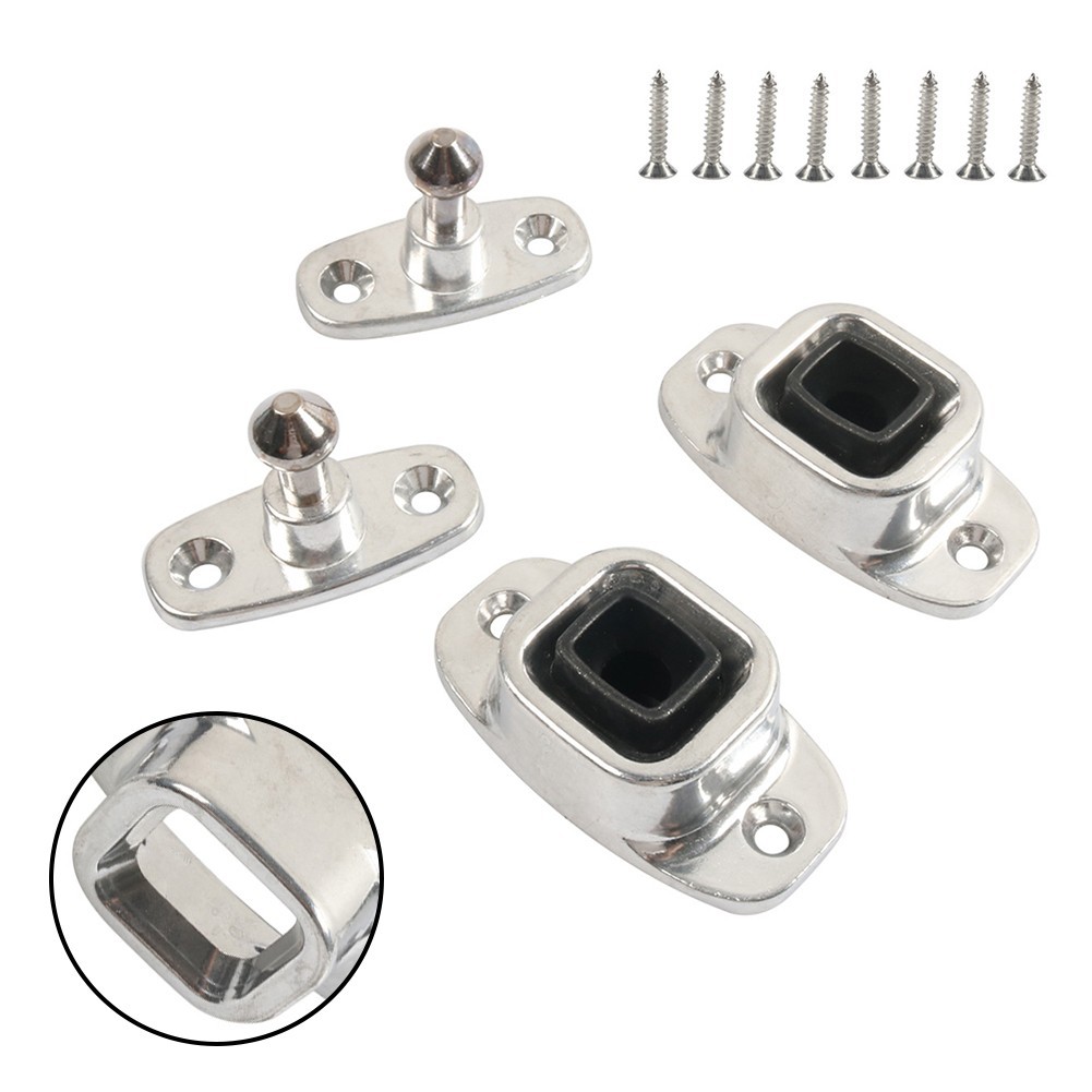 RV Door Holder Aluminum Alloy Rubber Base Silent Operation 4 Metal Screws