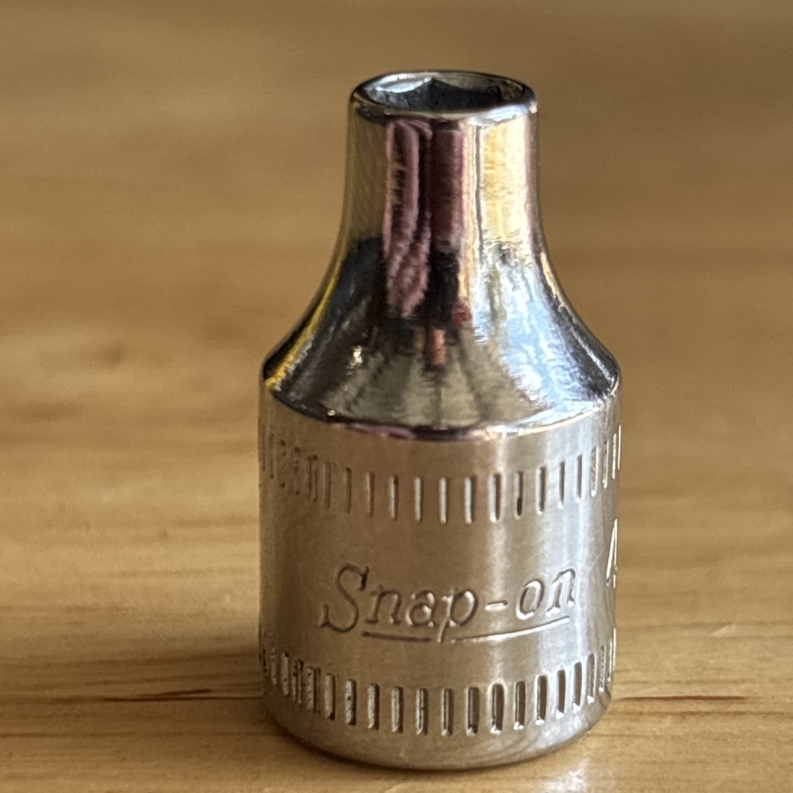 Snap On 4mm Shallow Socket 1/4″ Drive 6 Point TMM4 Vtg USA